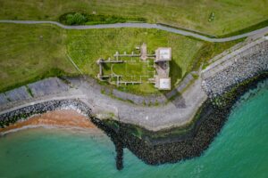 Reculver Beach in Kent, England