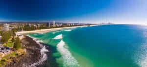 Burleigh Beach in Gold Coast, Burleigh Heads