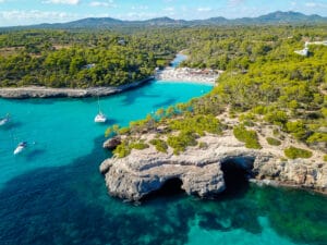 Platja de sa Font de n’Alís in Majorca, Balearic Islands