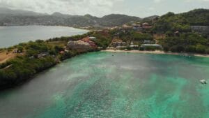 Morne Rouge Beach in Saint George, Grenada