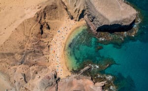 Playa de Papagayo in Las Palmas, Canary Islands