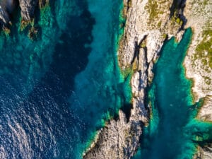 Porto Limnionas in Ioanian Islands, Greece