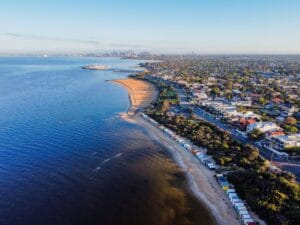 Middle Brighton Beach in City of Bayside, Melbourne