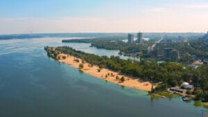 City Beach in Dnipropetrovsk Oblast, Ukraine