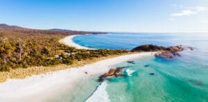 Jeanneret Beach in Tasmania, Australia