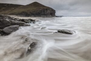 Chapel Porth Beach in Cornwall, England