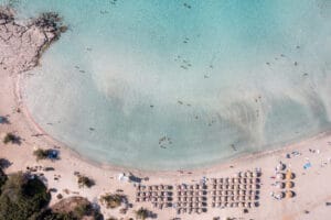 Elafonisi Beach in Region of Crete, Greece