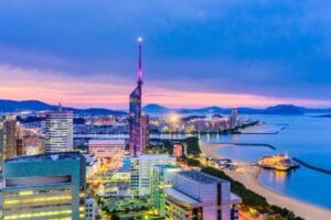 Momochihama Beach in Fukuoka Prefecture, Japan