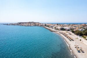 Stoney Beach in Region of Crete, Greece