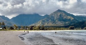 Hanalei Beach in Kauai, Hawaii