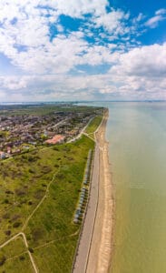 Minster Leas Beach in Isle of Sheppey, Kent