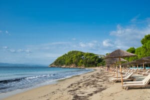 Koukounaries Beach in , Thessaly