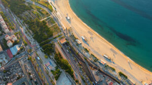 Platja del Bogatell in Barcelona, Catalonia