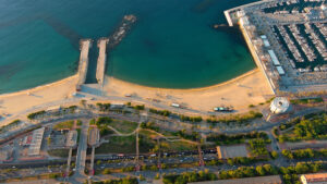 Platja de la Nova Icària in Barcelona, Catalonia