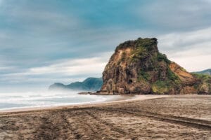 Piha Beach in Auckland, New Zealand