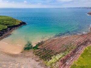 Manobier Beach in Pembrokeshire, Wales