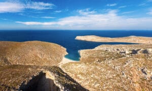 Vizotos beach in South Aegean, Greece