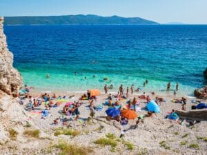 Brsec beach in Primorje-Gorski Kotar County, Croatia