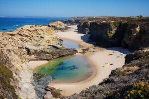 Praia da Samoqueira in Setúbal, Portugal