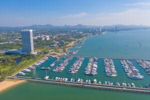 South Na Jomtien Beach in Chon Buri Province, Thailand