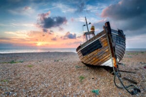 Greatstone Beach in Kent, England