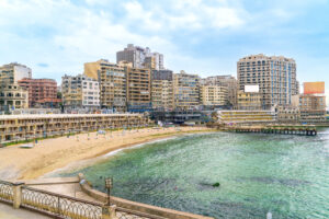 Stanley Beach in Alexandria, Egypt