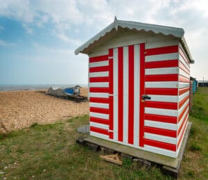 Greatstone beach in Kent, England