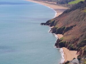 Landcombe Beach in Devon, England