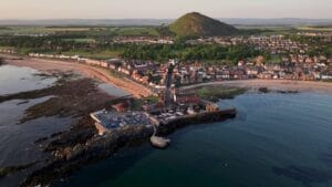 Milsey Bay Beach in East Lothian, Scotland