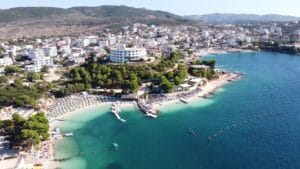 Bora Bora beach in Vlorë County, Albania