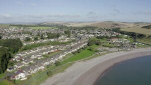 Inverbervie Beach in Aberdeenshire, Scotland