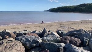 Alma Beach in New Brunswick, Canada