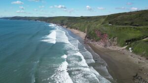 Tregantle Beach in Cornwall, England