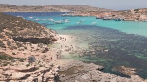 Cominotto Beach in Cominotto, Għajnsielem