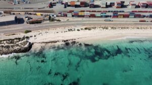 Port Beach in City of Fremantle, Western Australia