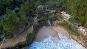 Banyu Tibo Beach in East Java, Indonesia