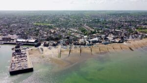 Whitstable Beach in England, United Kingdom