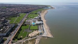 Fleetwood Beach in England, United Kingdom