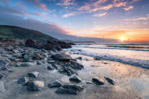 West Portholland Beach in England, United Kingdom