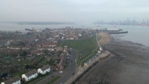 Harwich Beach in Essex, England