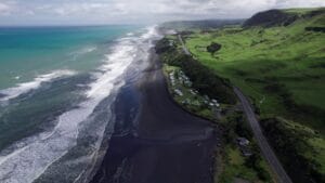 Mokau Beach in New Zealand